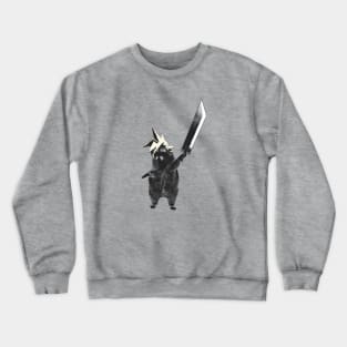 Raccoon wielding Buster Sword Crewneck Sweatshirt